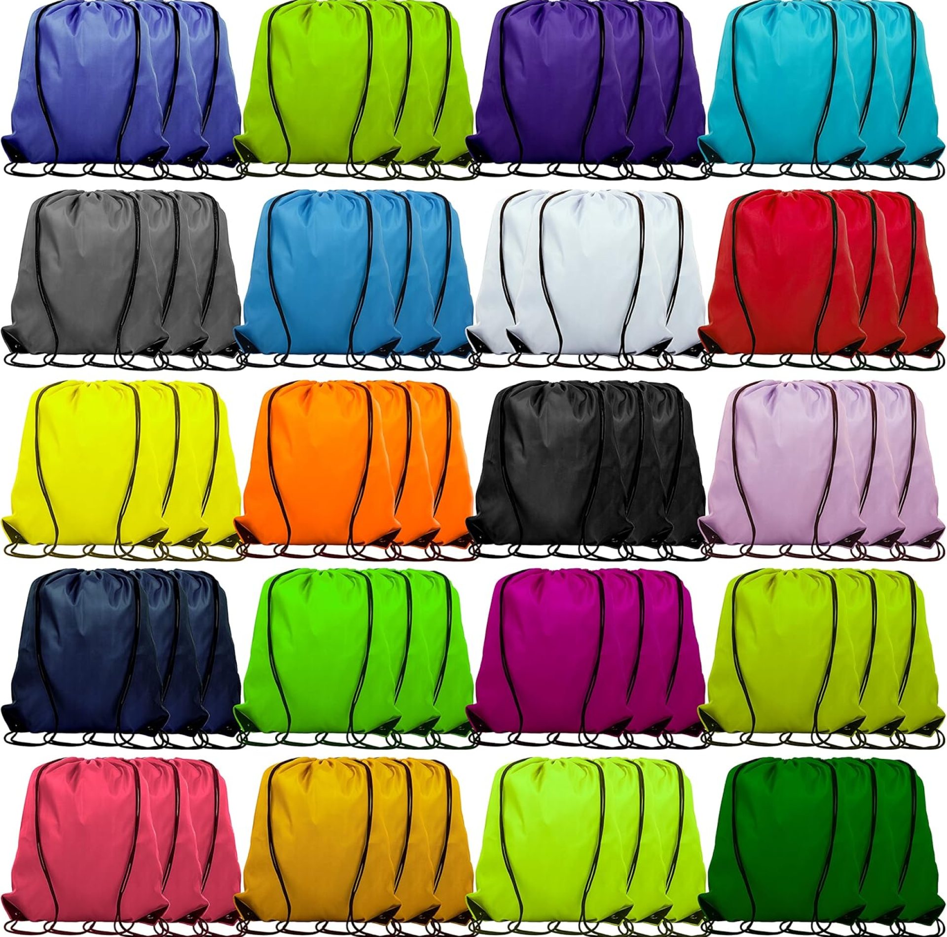 60 Pieces Drawstring Backpack Bags Sports Sackpack Bulk Cinch Gym Bag For Women Men Outdoor Sports Backpack(20 Colors) 60 Pieces Drawstring Backpack Bags Sports Sackpack Bulk Cinch Gym Bag For Women Men Outdoor Sports Backpack(20 Colors)