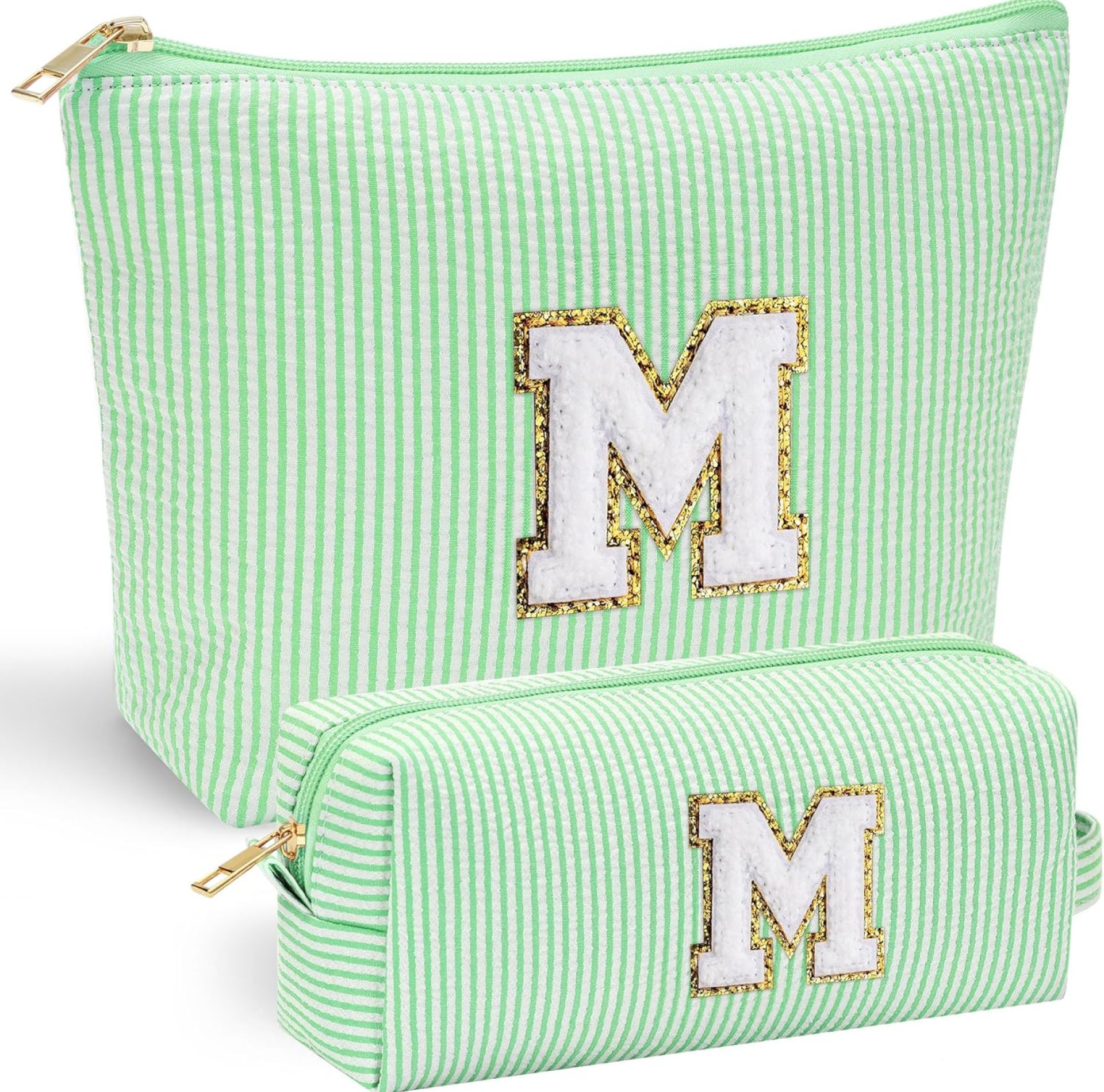 YOOLIFE Initial Makeup Bag for Women Girls – Skin Care for Teens 10-12 | Make Up Bag | Gifts for Women | Graduation Gifts | Mothers Day Gifts | Tween Girls Trendy Stuff Daughter Friend Gifts M, Green YOOLIFE Initial Makeup Bag for Women Girls – Skin Care for Teens 10-12 | Make Up Bag | Gifts for Women | Graduation Gifts | Mothers Day Gifts | Tween Girls Trendy Stuff Daughter Friend Gifts M, Green
