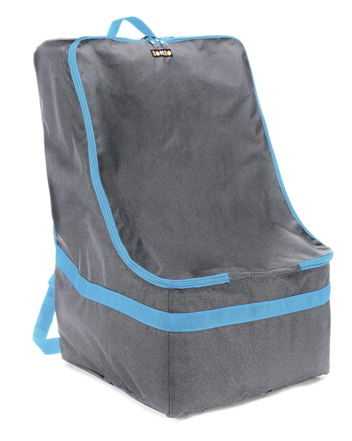 Car Seat Travel Bag — Adjustable, Padded Backpack for Car Seats — Car Seat Travel Tote (Gray with Black Trim) Car Seat Travel Bag — Adjustable, Padded Backpack for Car Seats — Car Seat Travel Tote (Gray with Black Trim)