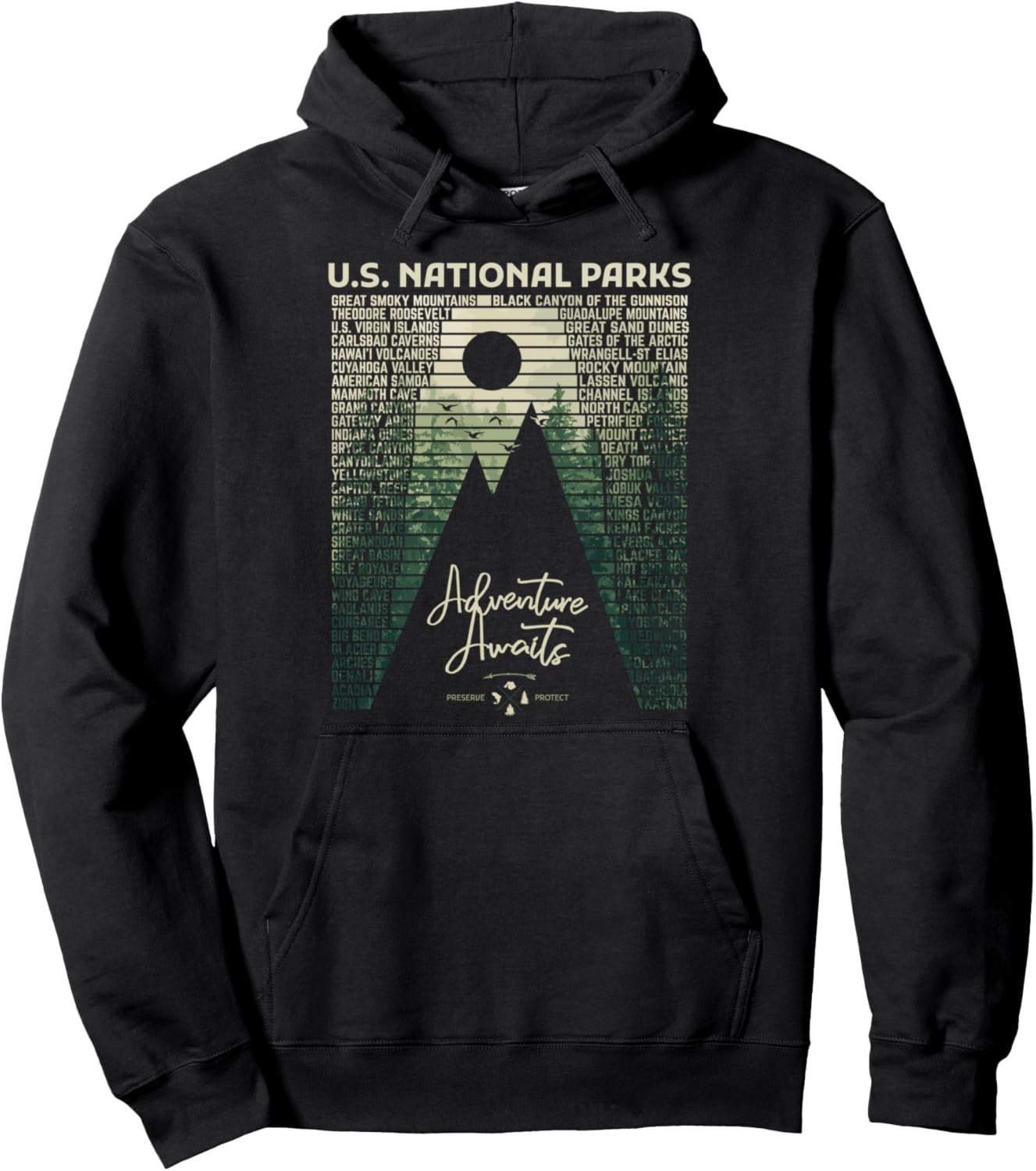 National Parks List US Park Vintage Camping Hiking Men Women Pullover Hoodie National Parks List US Park Vintage Camping Hiking Men Women Pullover Hoodie