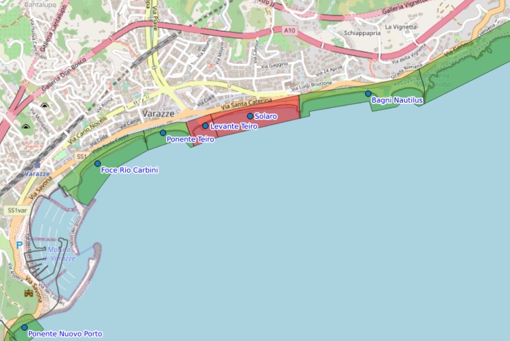 Balneabilità: acque non conformi a Varazze e Costarainera Balneabilità: acque non conformi a Varazze e Costarainera