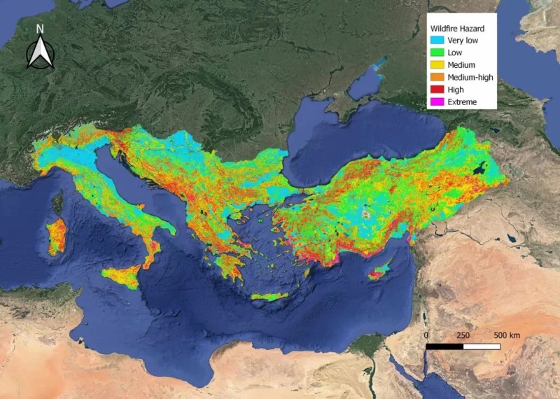 Da Fondazione Cima la prima mappa per la pericolosità degli incendi nel Mediterraneo Orientale Da Fondazione Cima la prima mappa per la pericolosità degli incendi nel Mediterraneo Orientale