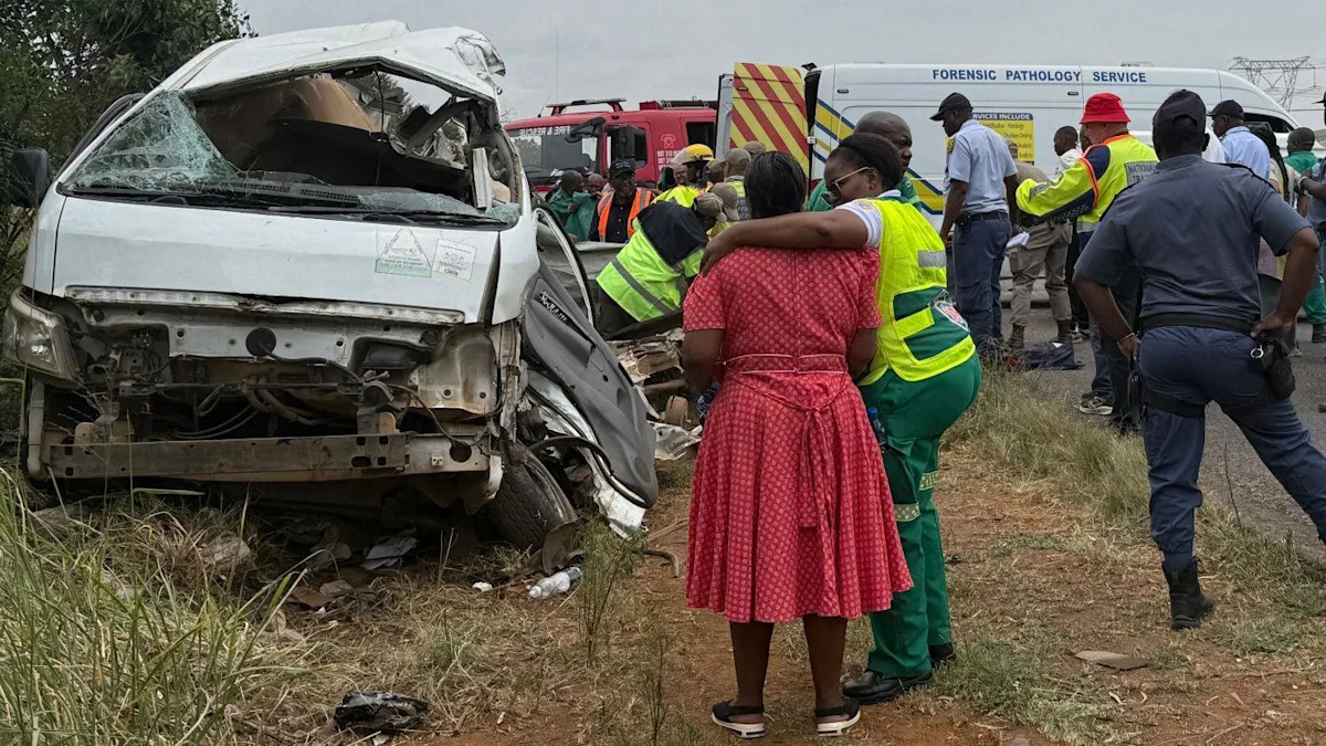 Twelve schoolchildren killed after bus collides with lorry in South Africa Twelve schoolchildren killed after bus collides with lorry in South Africa