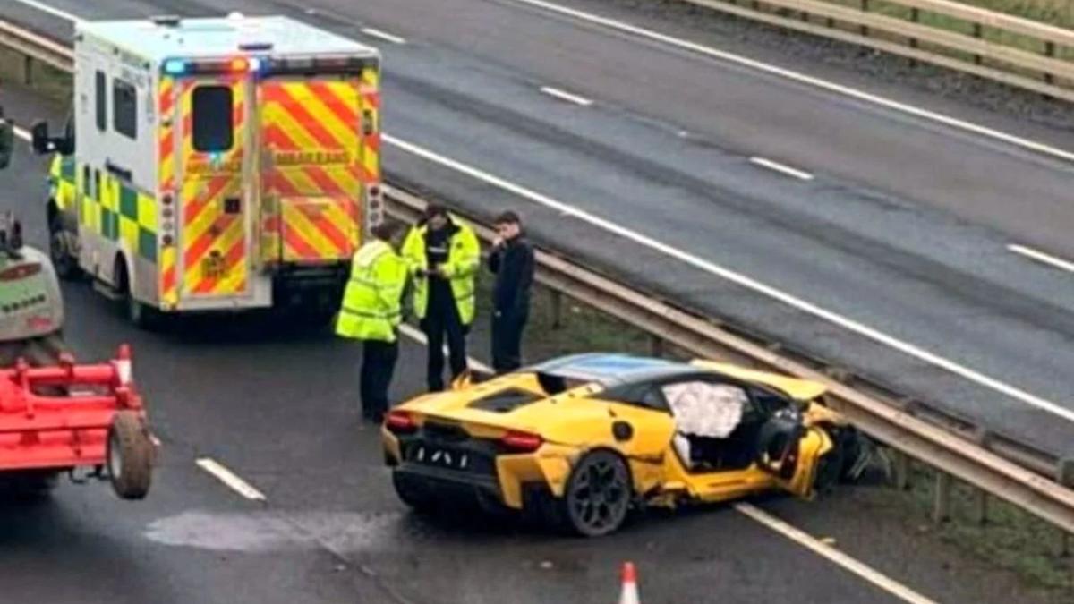 Lamborghini Temerario Demo Car Crashes During Scottish Road Use Lamborghini Temerario Demo Car Crashes During Scottish Road Use