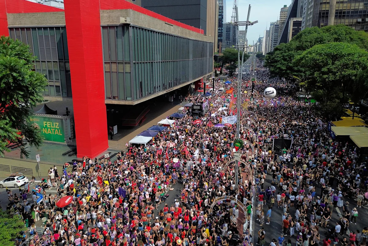 Women protest gender-based violence across Brazil following shocking cases Women protest gender-based violence across Brazil following shocking cases
