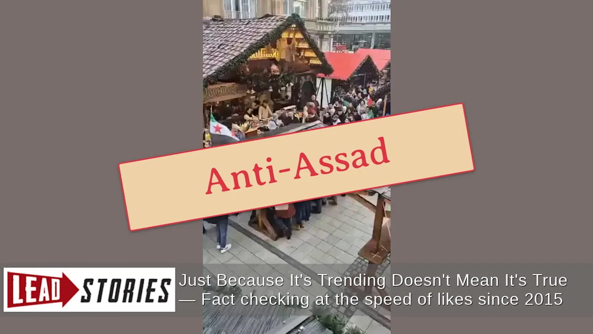 Fact Check: Video NOT ‘New’ And Does NOT Show Islamists Chanting ‘Allah Akbar’ In German Christmas Market — 2024 Demonstration Celebrated Fall Of Syrian Dictator Assad Fact Check: Video NOT ‘New’ And Does NOT Show Islamists Chanting ‘Allah Akbar’ In German Christmas Market — 2024 Demonstration Celebrated Fall Of Syrian Dictator Assad