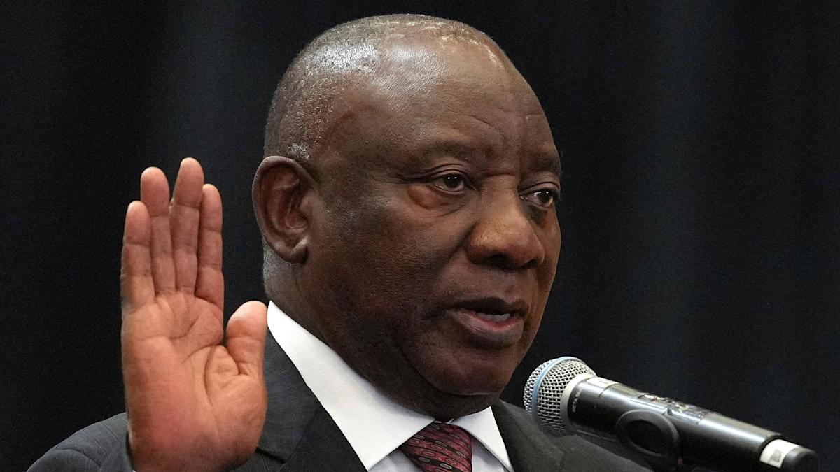 Cyril Ramaphosa re-elected South African president Cyril Ramaphosa re-elected South African president