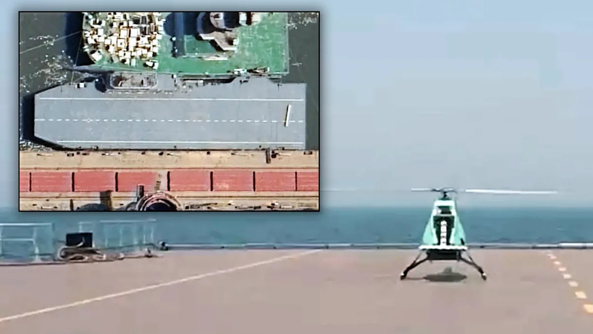 Chinese ‘Mini Drone Carrier’ Seen Being Used As Test Ship Chinese ‘Mini Drone Carrier’ Seen Being Used As Test Ship