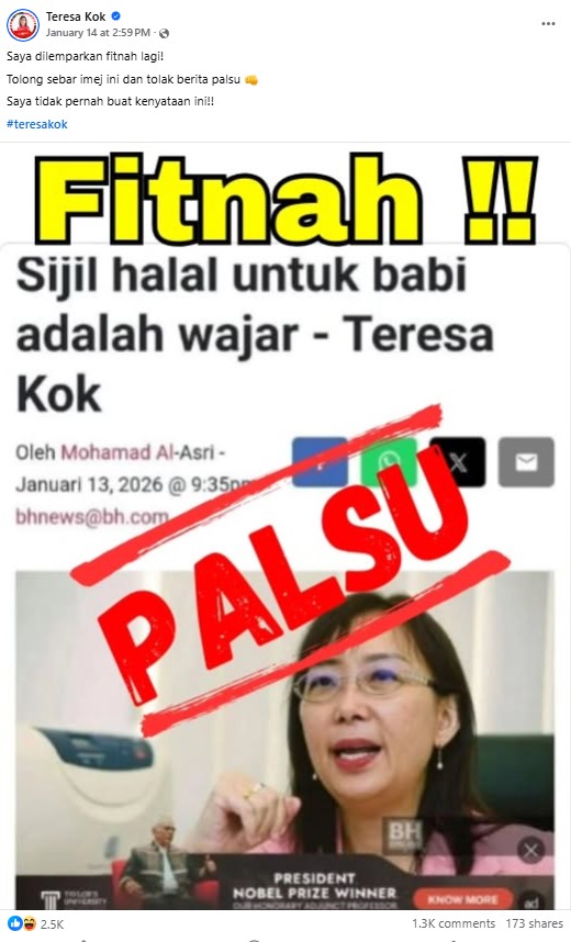 Doctored headline falsely claims Malaysian MP backed halal certification for pork Doctored headline falsely claims Malaysian MP backed halal certification for pork