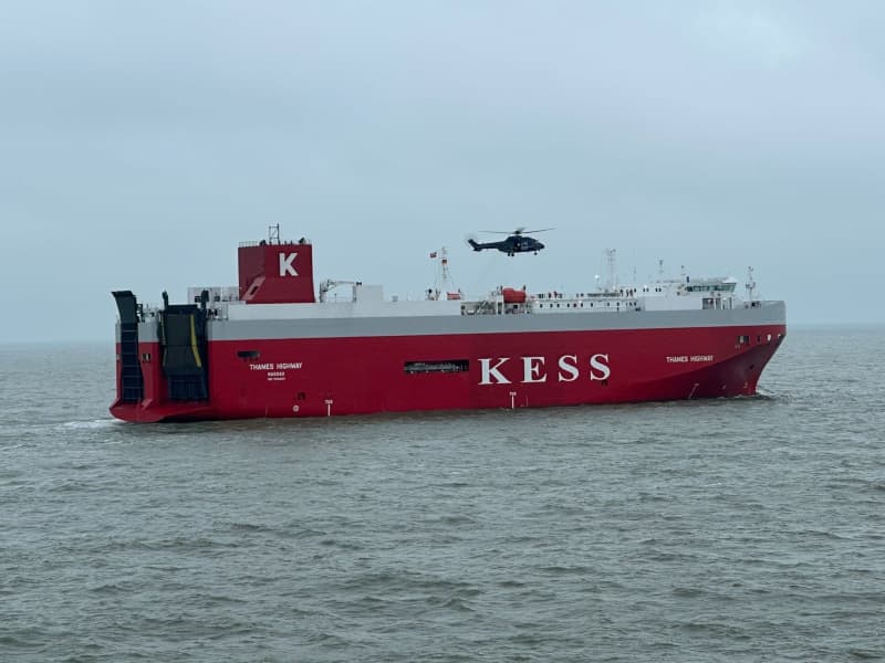 Disabled freighter towed back to German port after fire Disabled freighter towed back to German port after fire