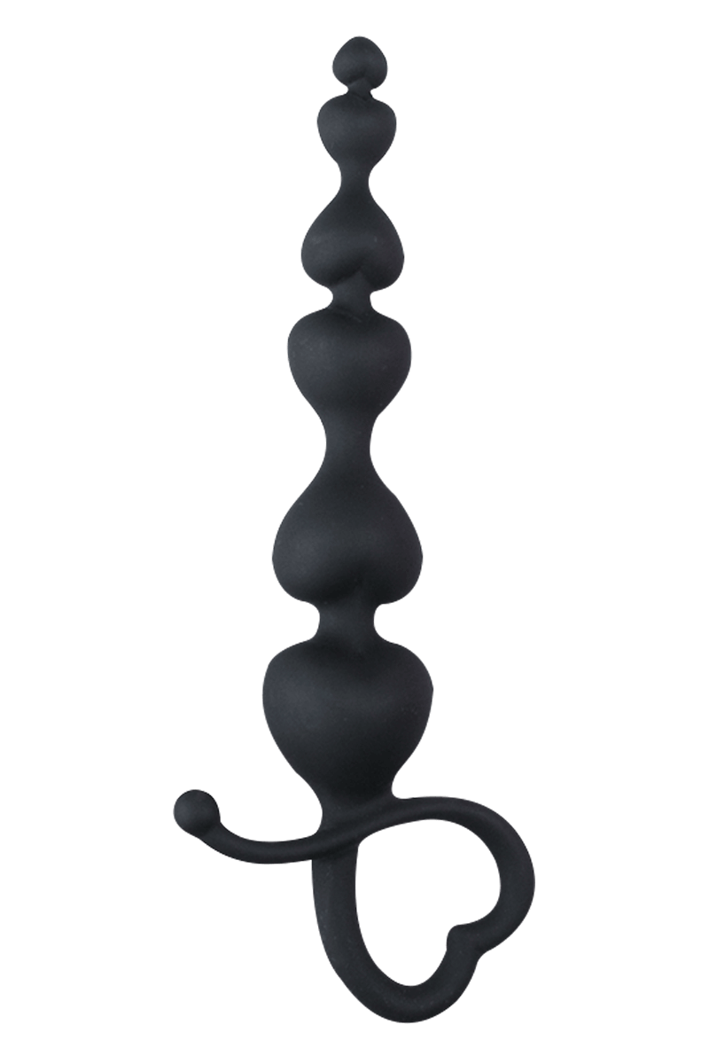 Kugel-Analkette in Herzform mit Griff – 18,5cm