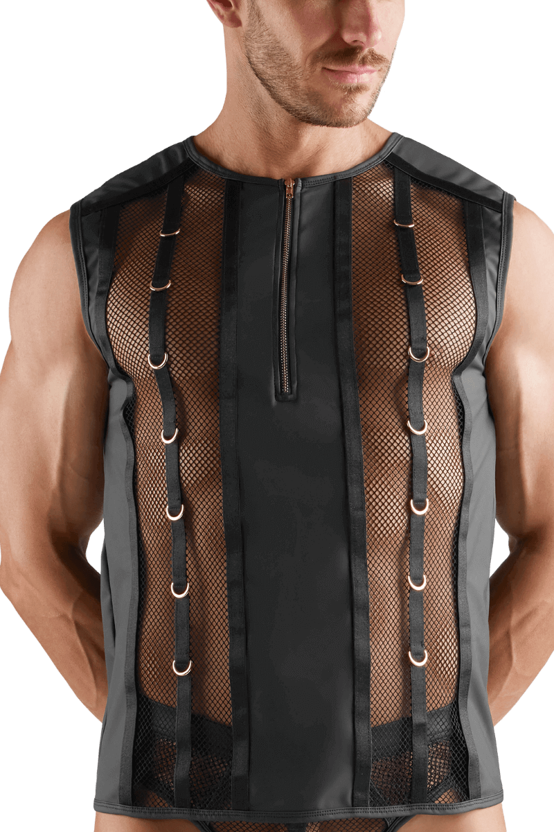 Mattlook Netzshirt mit Ringen