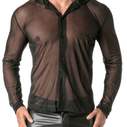 Langarm-Hemd aus Mesh Langarm-Hemd aus Mesh