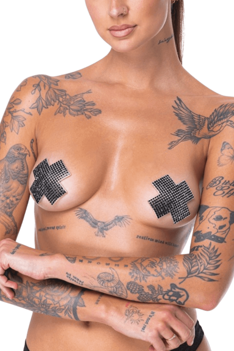 Pasties Kreuz mit Strass