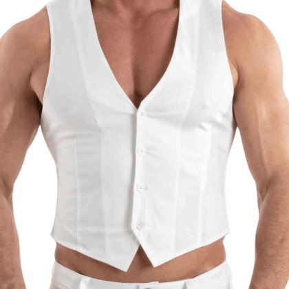 weiße Chinoweste weiße Chinoweste