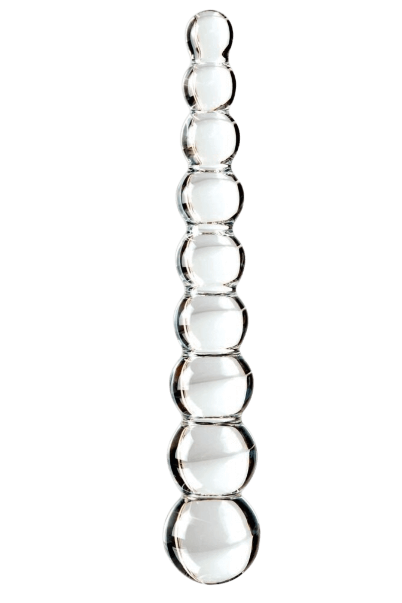 Glasdildo in Kugelstaboptik – Ø 3,5cm | 20,5cm