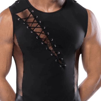 Shirt mit Netz und Schnürung Shirt mit Netz und Schnürung