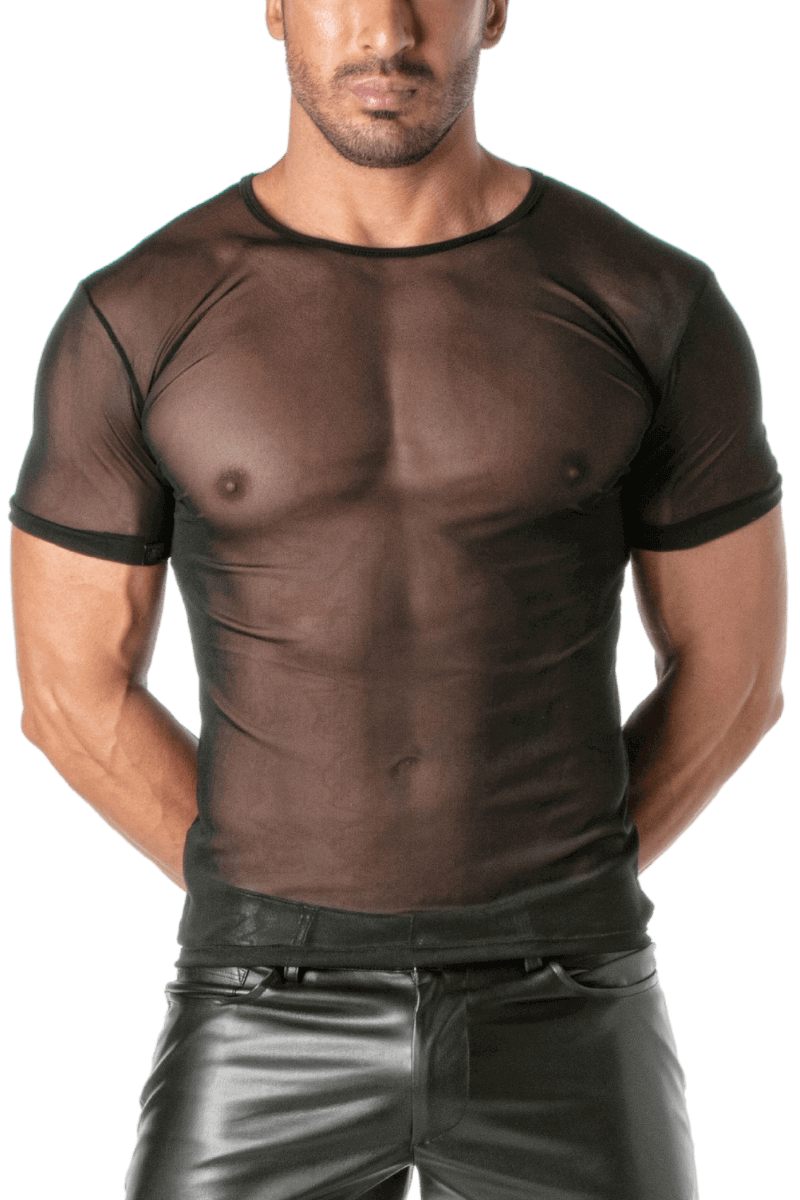 Mesh-Shirt schwarz