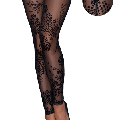 Strümpfe mit Flockstickerei Strümpfe mit Flockstickerei