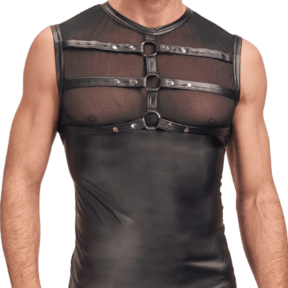 Wetlook Top mit Riemen Wetlook Top mit Riemen