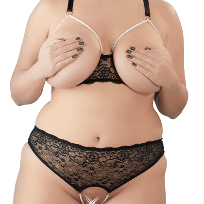 Dessous Set mit Perlenketten Plus Size Dessous Set mit Perlenketten Plus Size