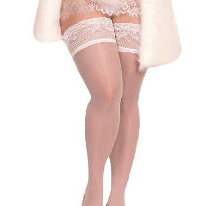 Weiße Strümpfe halterlos Plus Size Weiße Strümpfe halterlos Plus Size