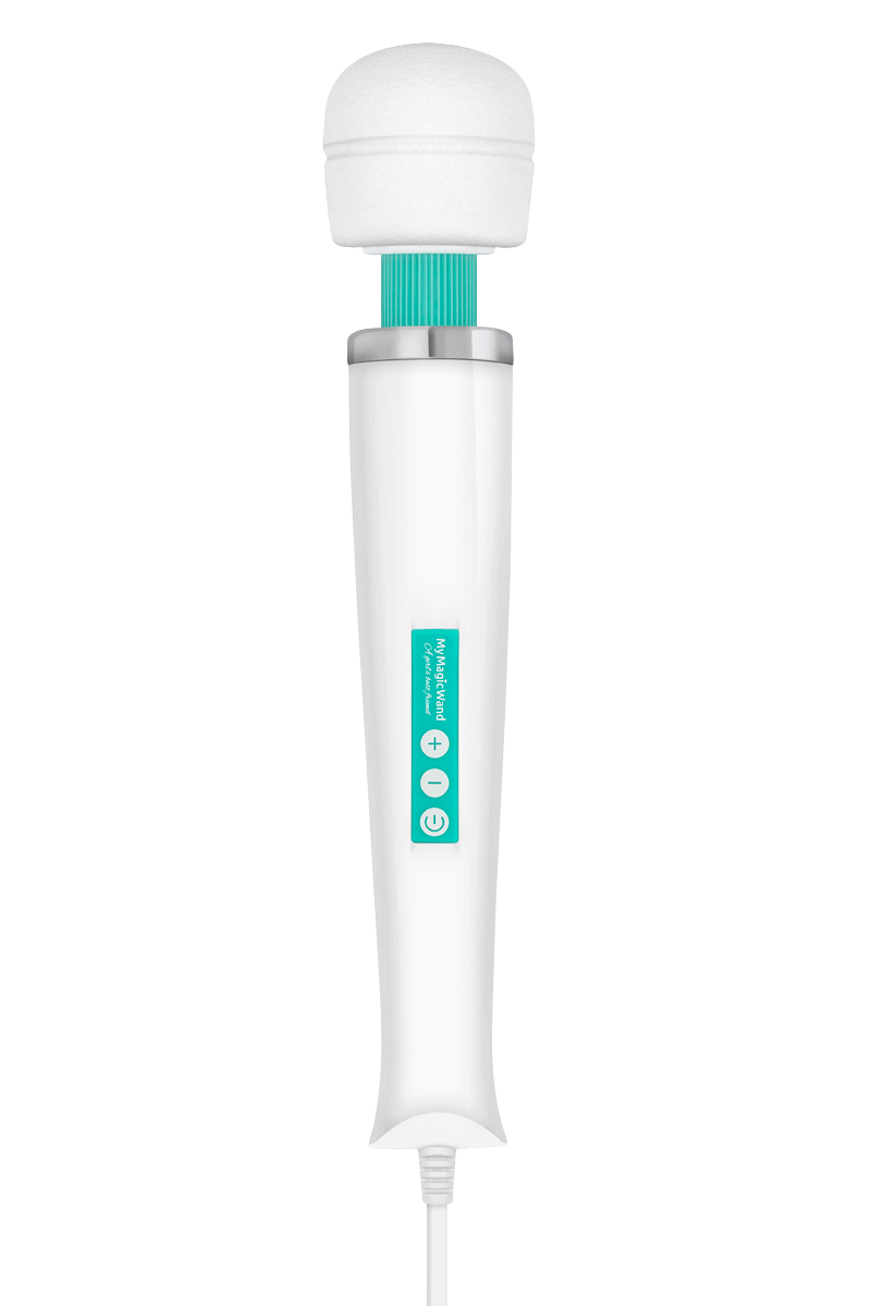 My Magic Wand Massagestab – 32cm – Kabelgebunden – weiß türkis