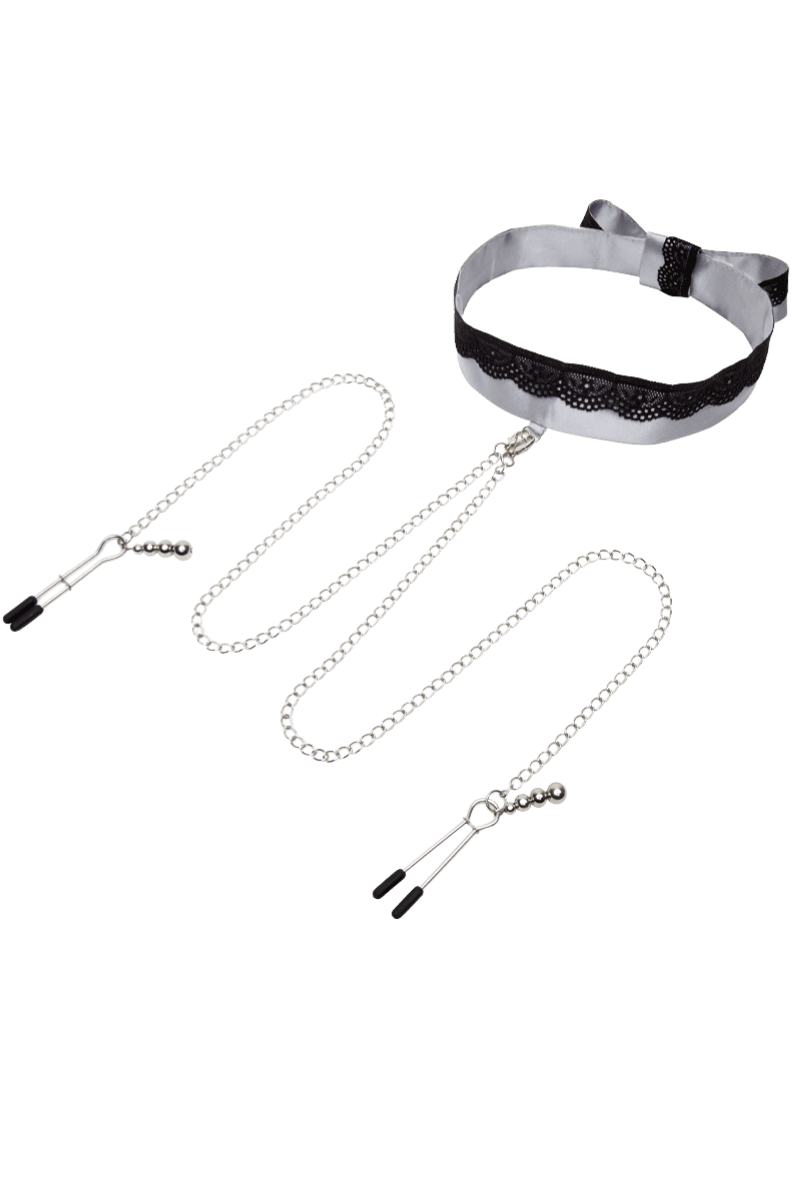Shades of Grey Halsband mit Nippelklemmen