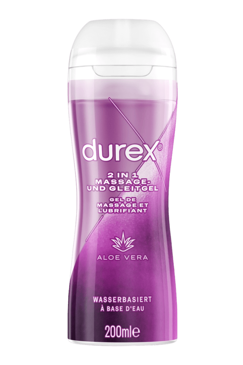 2in1 Massage- und Gleitgel – 200ml Wasserbasis – Aloe Vera – Durex Play