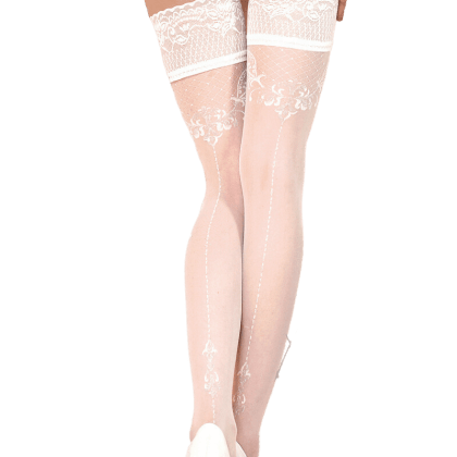 weiße Stockings mit Muster weiße Stockings mit Muster