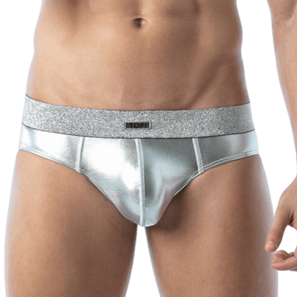 Herren Slip silber Glitzer Herren Slip silber Glitzer