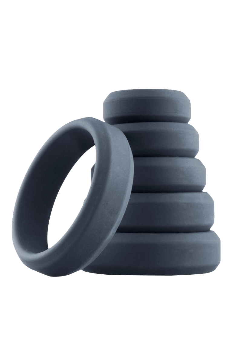 6tlg. breites Penisring-Set – Ø 2,6-5,7cm