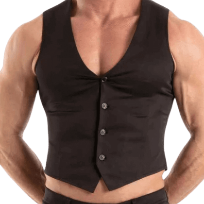 schwarze Chinoweste schwarze Chinoweste