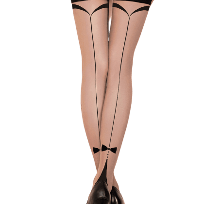 beige Stockings mit Naht beige Stockings mit Naht