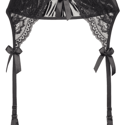 Strapsgürtel Wetlook mit Spitze Plus Size Strapsgürtel Wetlook mit Spitze Plus Size