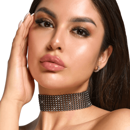 Halsband mit Strasssteinen Halsband mit Strasssteinen