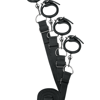 5tlg. Bettfessel-Set aus Kunstleder 5tlg. Bettfessel-Set aus Kunstleder