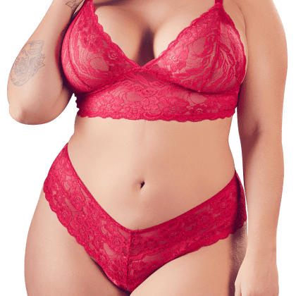 Ouvert Dessous Set rot Plus Size Ouvert Dessous Set rot Plus Size