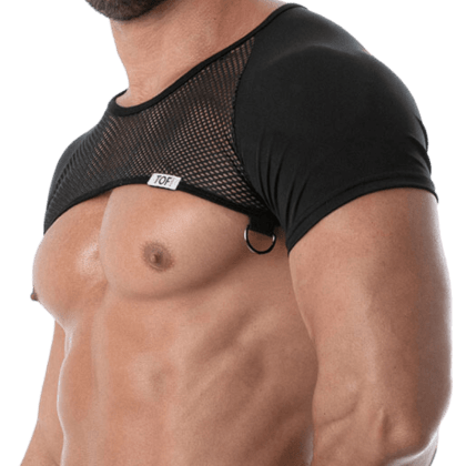 Schulter Harness Shirt mit Netz schwarz Schulter Harness Shirt mit Netz schwarz