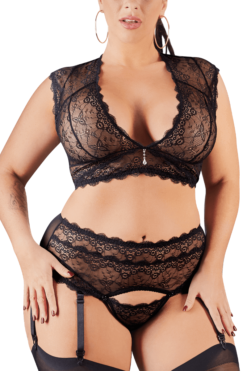 3.tlg. Bralette Set Plus Size
