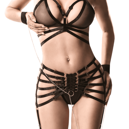 4tlg. Straps-Set mit Bändern 4tlg. Straps-Set mit Bändern