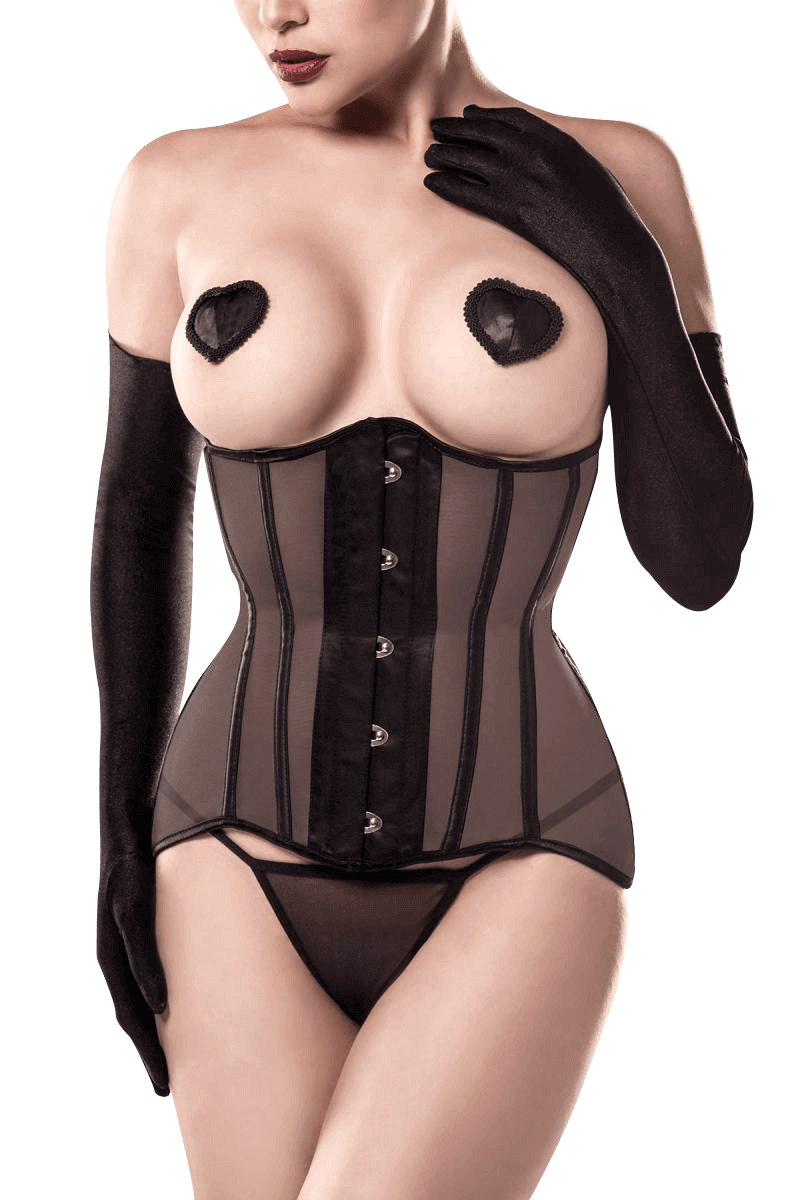4tlg. Unterbrust-Corsagen Set schwarz