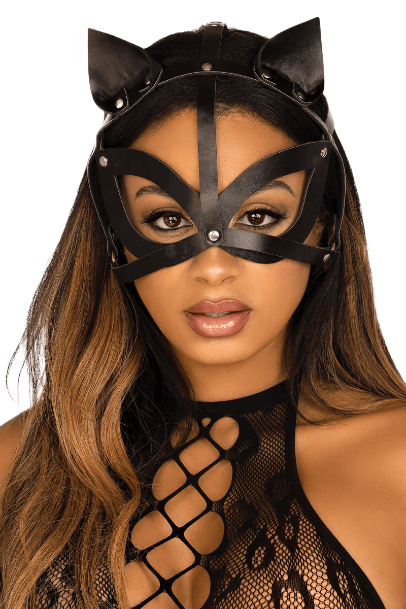 Katzenmaske mit Nieten