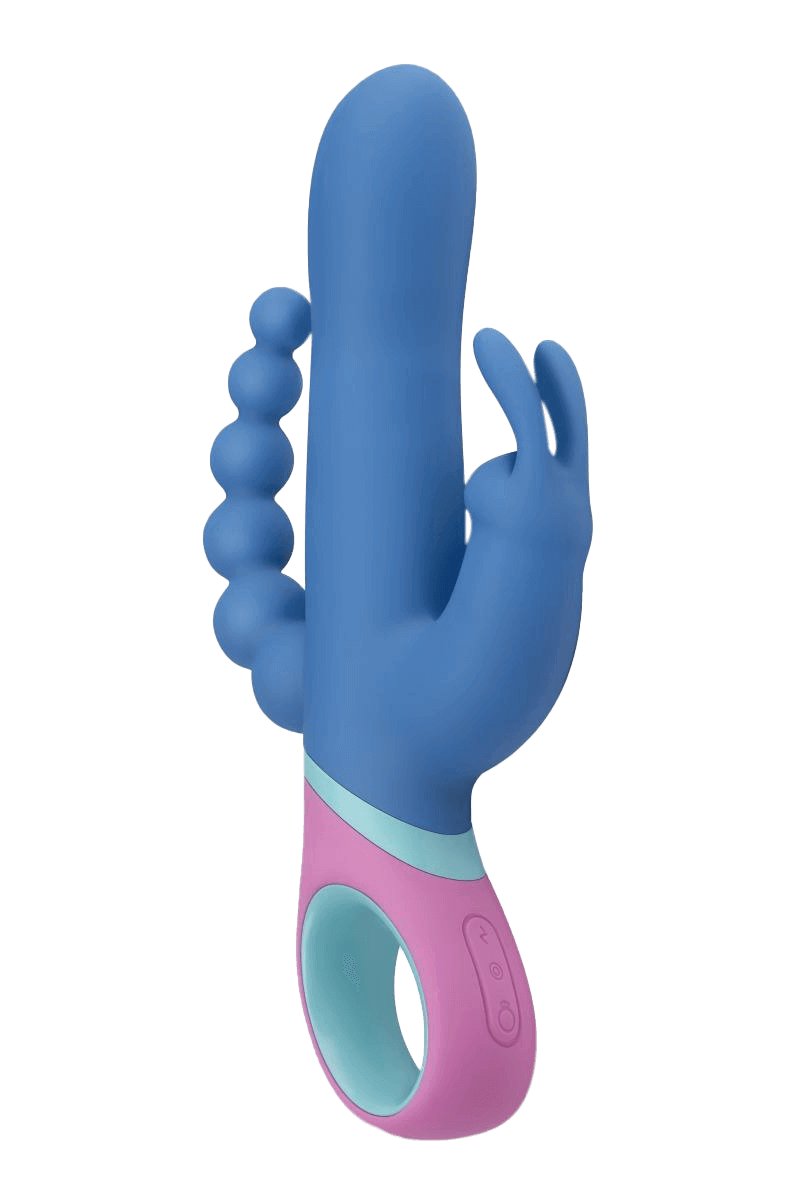 Rabbit Doppelvibrator blau rosa – Ø 3,5cm | 23cm