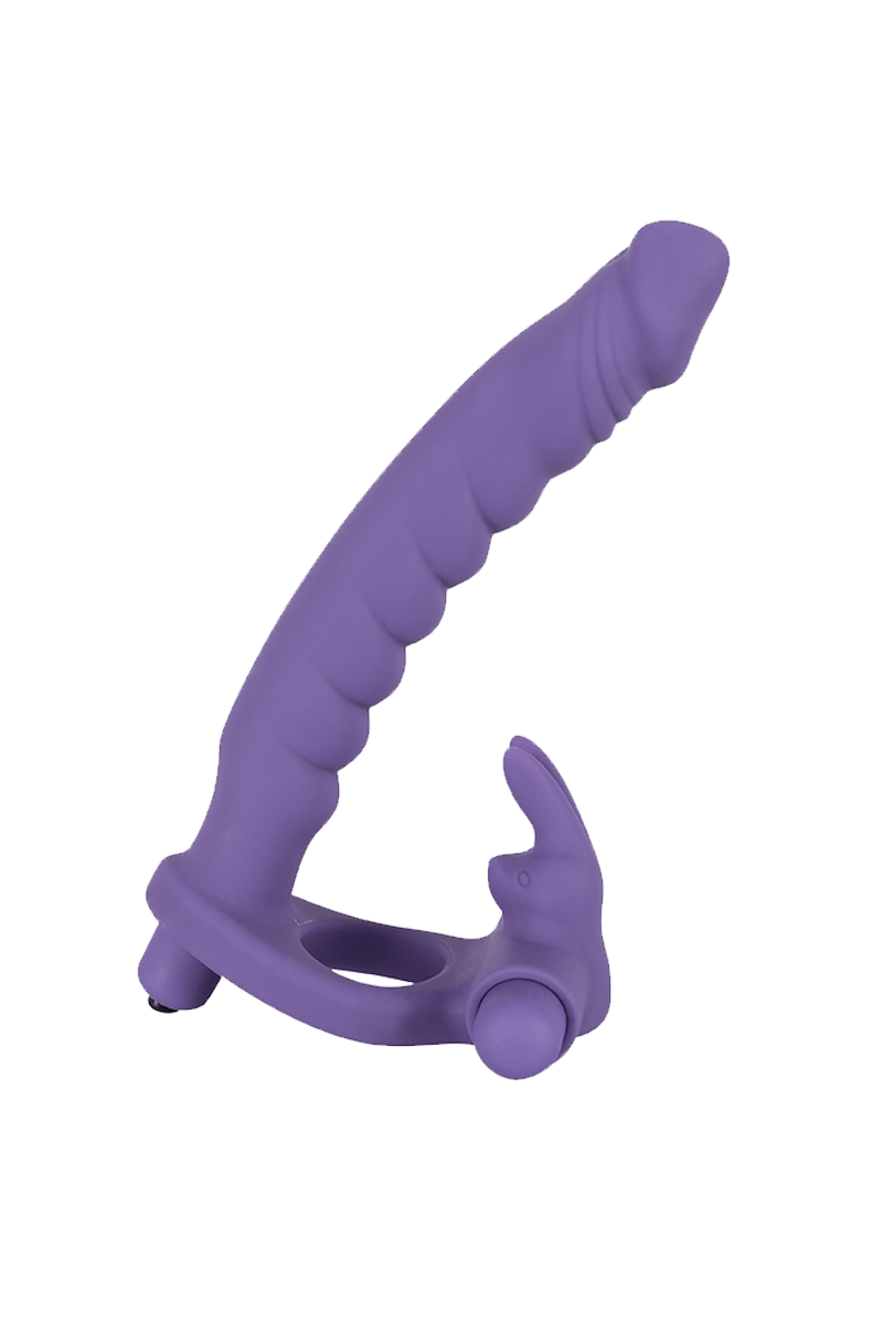 Dildo mit Rabbit-Penisring und Mini-Vibrator