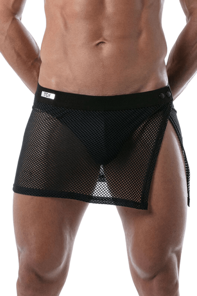Herrensarong mit Netz schwarz