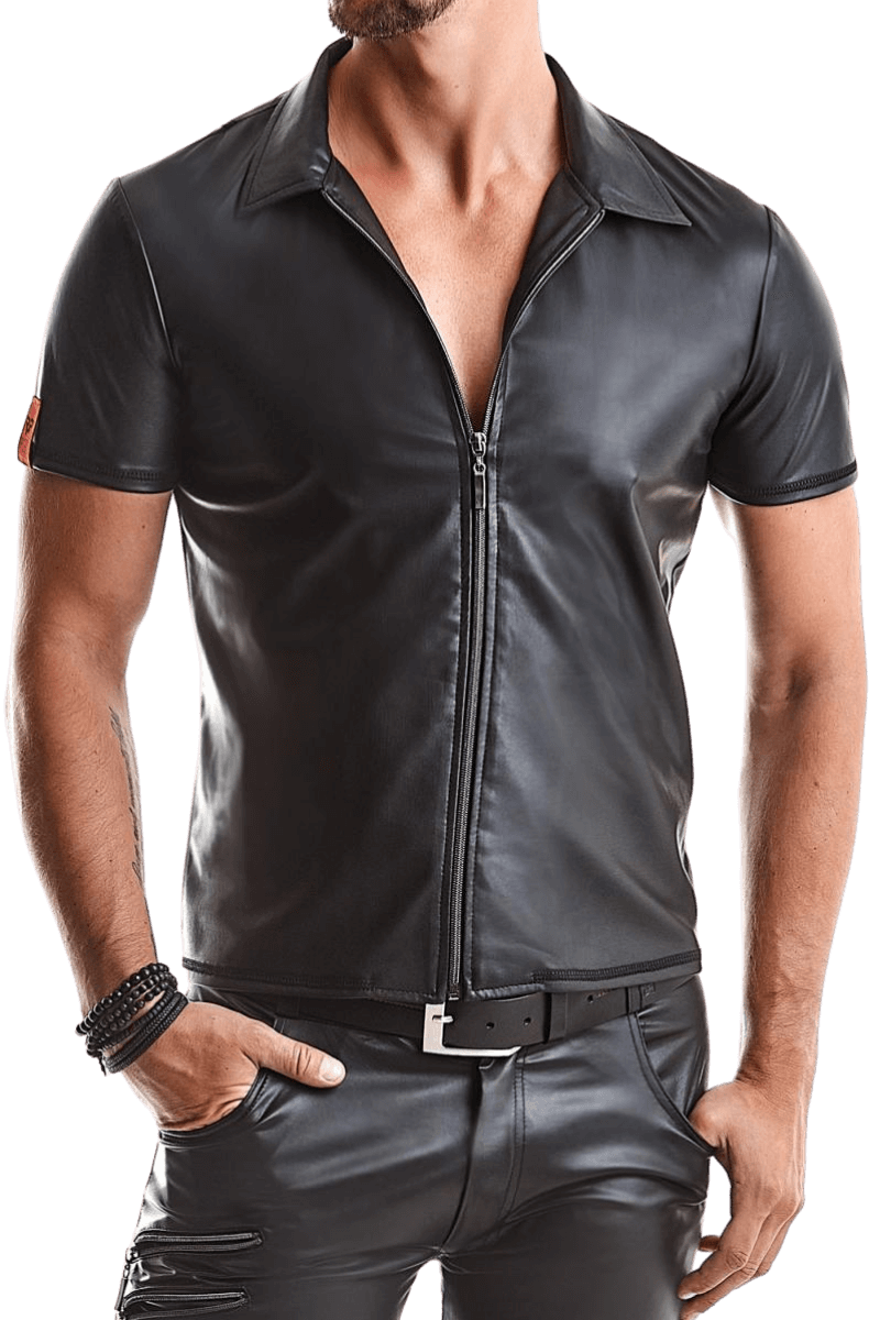 Wetlook Polo Shirt mit Reisverschluss