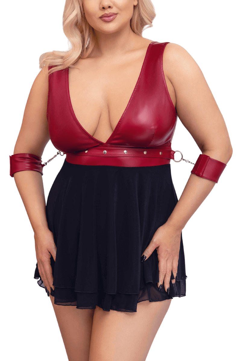 Babydoll aus Wetlook und Mesh Plus Size