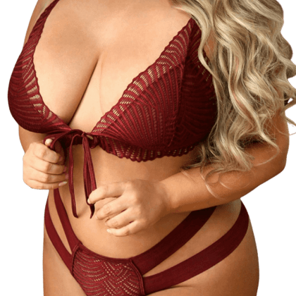2tlg. Dessous Set in rot Plus Size 2tlg. Dessous Set in rot Plus Size