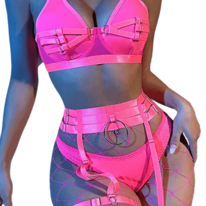 6tlg. Dessous Set neonpink 6tlg. Dessous Set neonpink